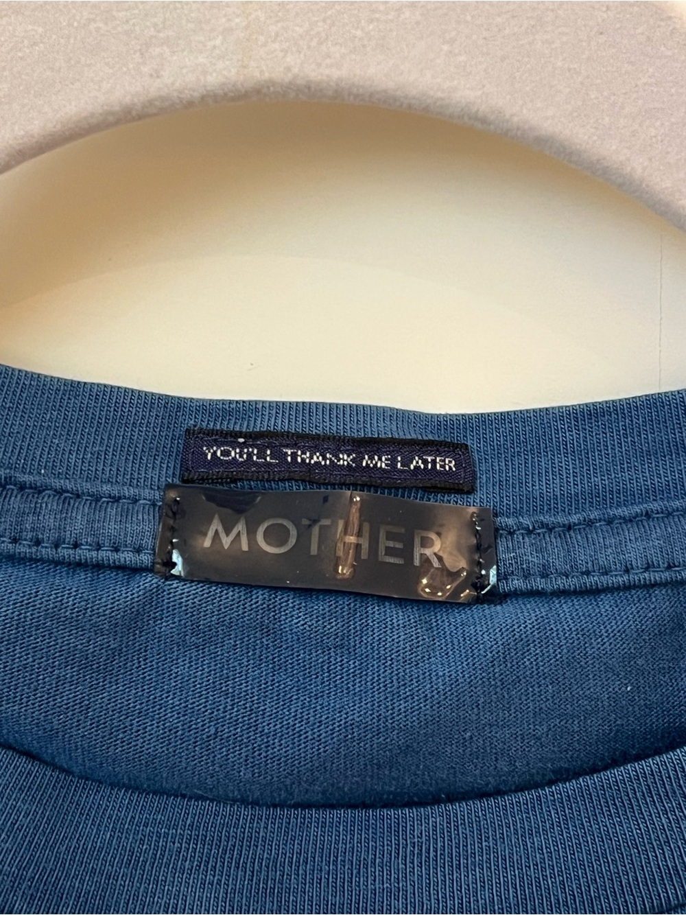 MOTHER 100% Cotton Blue Graphic T-shirt - Size Small - Picture 4 of 7